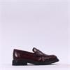 Wonders Eva Ruched Penny Loafer - Burgundy Leather